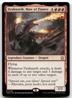 Drakuseth, Maw of Flames MTG Foundations 193 R NM - Image 1