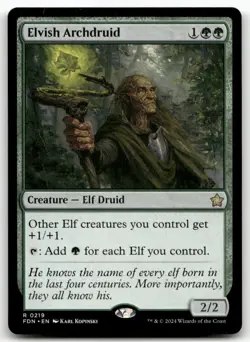 Elvish Archdruid MTG Foundations 219 Rare NM - Image 1