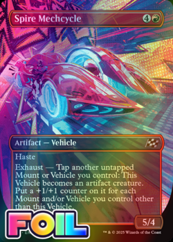 x1 Spire Mechcycle DFT Aetherdrift MTG 314 FOIL UNCOMMON BORDERLESS M/NM 1x - Image 1