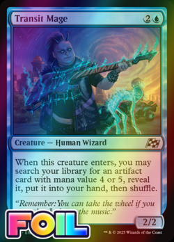 x1 Transit Mage DFT Aetherdrift MTG 70 FOIL UNCOMMON M/NM 1x - Image 1