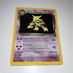Pokemon Dark Alakazam Team Rocket Holo Rare 1/82 60 HP Unlimited 2000 English - Image 1