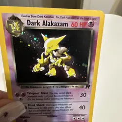 Pokemon Dark Alakazam Team Rocket Holo Rare 1/82 60 HP Unlimited 2000 English - Image 3
