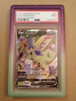 Pokemon Tyranitar v Alternate Art #155/163 Battles Styles, English, PSA 9 - Image 1