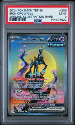 Iron Crown EX 206/162 Special Illustration Rare Pokemon PSA 9 *622 - Image 1