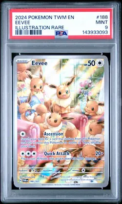 Eevee 188/167 Illustration Rare Twm En-twilight Masquerade Pokemon PSA 9 *093 - Image 1