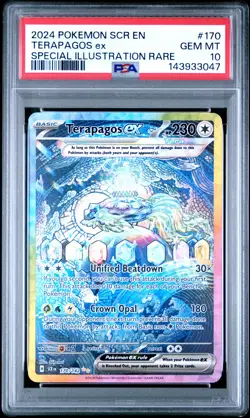 Terapagos EX 170/142 Special Illustration Rare Pokemon PSA 10 *047 - Image 1