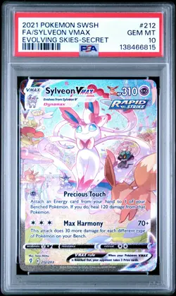 Sylveon Vmax 212/203 Secret Evolving Skies Pokemon PSA 10 *815 - Image 1