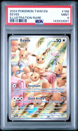 Eevee 188/167 Illustration Rare Twm En-twilight Masquerade Pokemon PSA 9 *091 - Image 1