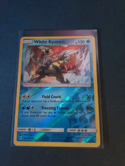 Pokemon TCG White Kyurem Sun & Moon - Lost Thunder 63/214 Reverse Holo Holo Rare - Image 1