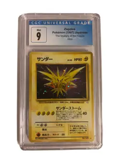 1996 Pokemon Zapdos Holo The Mystery Of The Fossils Japanese CGC 9 MINT - Image 1