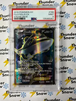 Steelix ex #108 Steam Siege 2016 Pokemon XY PSA 9 - Image 1