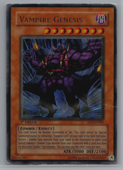 Yu-Gi-Oh! Vampire Genesis SD2-EN001 1st Edition HP - Image 1