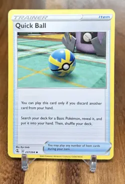 Quick Ball 237/264 Non Holo Fusion Strike Trainer Item Pokemon Card NM - Image 1