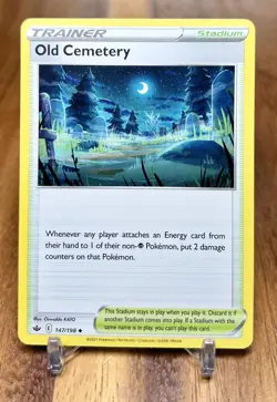 Old Cemetery 147/198 Non Holo Chilling Reign Pokemon Card NM - Image 1