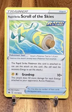 Rapid Strike Scroll Of The Skies 151/198 Chilling Reign Trainer Pokemon Card NM - Image 1