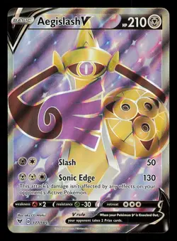 Aegislash V 177/185 Pokemon Vivid Voltage Sword & Shield Full Art Card NM - Image 1