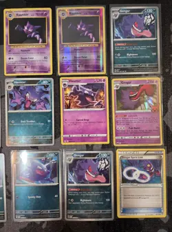 21 Card Gastly, Haunter, Gengar Pokemon Evolution Line Lot - Image 2