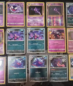 21 Card Gastly, Haunter, Gengar Pokemon Evolution Line Lot - Image 3