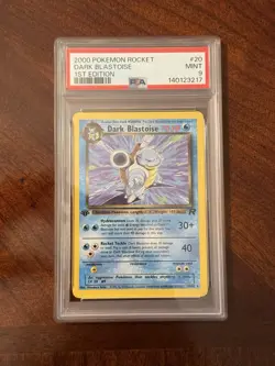 Pokemon TCG Dark Blastoise 20/82 Rare Non-Holo Card 1st Edition Psa 9 - Image 1