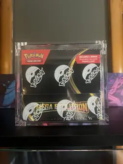 Pokemon Mega Evolution Enhanced Booster Box Sealed With Acrylic Case - Image 1