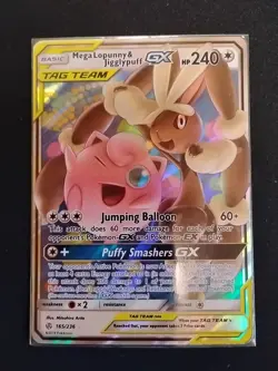 Pokemon TCG Mega Lopunny & Jigglypuff GX 165/236 Cosmic Eclipse - Image 1