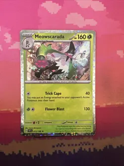Pokemon Card Meowscarada Scarlet & Violet Cosmo Holo Rare 015/198 Near Mint - Image 1