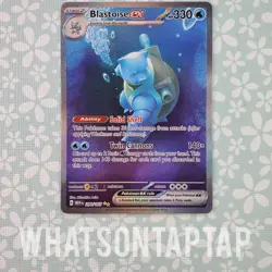 Pokemon Card Blastoise Ex 200/165 Secret Rare Scarlet Violet Pokemon 151 Singles - Image 1
