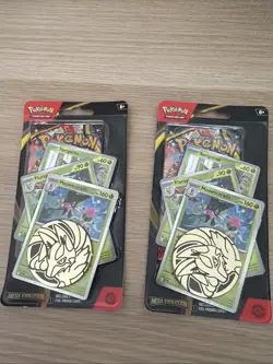 X2 Pokemon TCG Mega Evolution Single Blister Pack With Holo Promo & Coin - Image 1