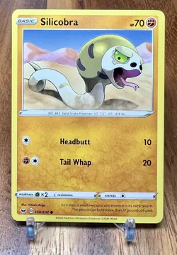 Silicobra 108/202 Non Holo Sword & Shield Pokemon Card NM - Image 1