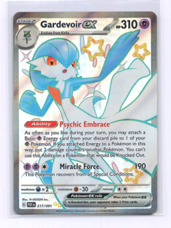 Gardevoir EX Full Art Shiny Paldean Fates 217/091 Pokemon Card TCG NM - Image 1