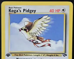 Vintage Pokemon TCG Gym Challenge Koga's Pidgey 1st Edition Uncommon #49/132 - Image 2