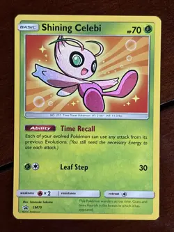 Pokemon Sun & Moon Shining Celebi Promo SM79 Holo - Image 1