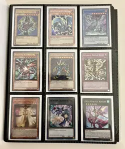 Yugioh 9 Foil/250 Card Binder Lot Dark Magician Blue-Eyes Red-Eyes Konami - Image 2