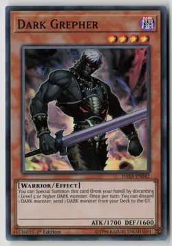 Yugioh Dark Grepher DASA-EN042 1st Edition Super Rare NM - Image 1
