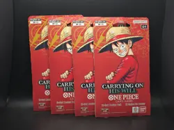 One Piece TCG Carrying On His Will OP-13 Sleeved Booster Packs LOT of 4 - Image 1