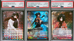 Weiss Schwarz Attack on Titan "Beyond the Walls" Mikasa RRR GEM MINT PSA 10 + Mi - Image 1