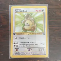 Pokemon Trading Card Game 1st Edition Kangaskhan Non-Holo Rare 21/64 Jungle LP - Image 1