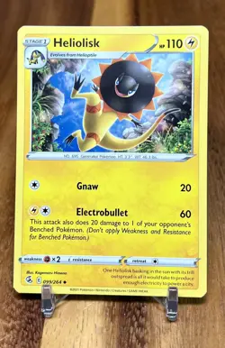 Heliolisk 099/264 Non Holo Uncommon Fusion Strike Pokemon Card NM - Image 1