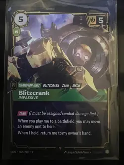 Riftbound League of Legends TCG English Prize Blitzcrank 067/298 Promo Card Foil - Image 1