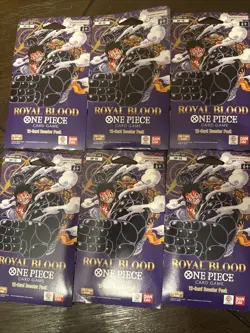 One Piece TCG OP-10 Royal Blood Sleeved Booster Pack - Sealed English Lot Of 6 - Image 1