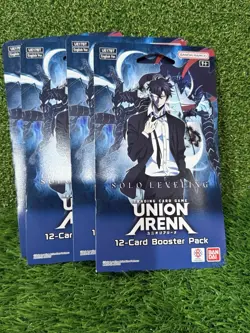 Union Arena Solo Leveling Sleeved Booster Pack 4 Packs SHIP NOW - Image 2