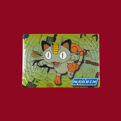 MEOWTH (NYARTH)--JAPANESE MEIJI EMBOSSED PROMO FOIL POKEMON CARD - Image 1