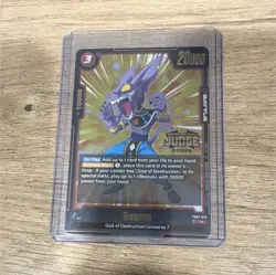 Beerus Dragon Ball Fusion World FB03-018 Judge Store Tournament Card - Image 1