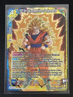 Dragon Ball Super Card Game SS3 Son Goku Premonitions of a Fierce Battle SR Card - Image 1