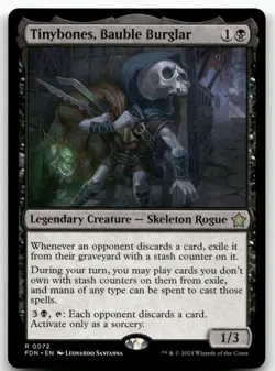 Tinybones, Bauble Burglar MTG Foundations 72 Rare NM - Image 1