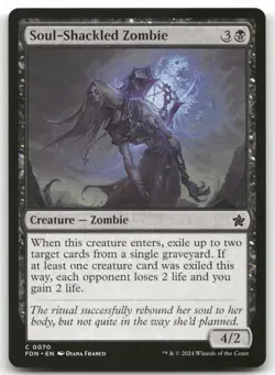 Soul-Shackled Zombie MTG Foundations 70 Common NM - Image 1