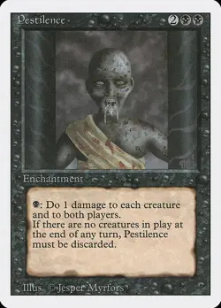 Pestilence 1x MtG Revised SP/NM - Image 1