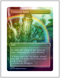 1x Command Tower, Borderless Art Foil, Commander Masters, Magic MTG NM - Image 1