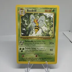 Beedrill 17/102 Base Set Rare Stage 2 Ken Sugimori Regular Pokemon unlimited - Image 1