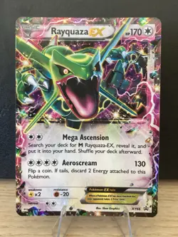 Pokemon TCG Rayquaza EX Black Star Promo Holo Card XY66 LP - Image 1